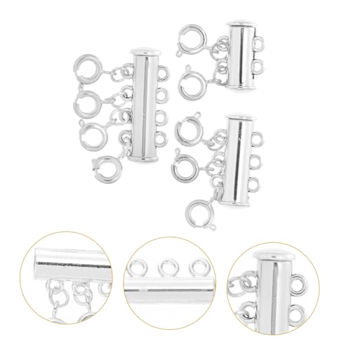 Tofficu 3 Stück Teiliges DIY Schmuckverschluss Langlebiger Legierung Magnetische Mehrfach verbindungsclips für Halsketten und Armbänder Feine Verarbeitung Sicherer Halt Stilvolles Silber Tofficu 3 Stück Teiliges DIY Schmuckverschluss Langlebiger Legierung Magnetische Mehrfach verbindungsclips für Halsketten und Armbänder Feine Verarbeitung Sicherer Halt Stilvolles Silber von Tofficu