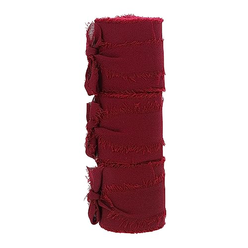 Tofficu 3 Stück Teiliges Handgemachte Chiffon Ribbons Weinrot Dekorative Fransenbänder für Hochzeiten und Diy Projekte Yards pro Rolle Tofficu 3 Stück Teiliges Handgemachte Chiffon Ribbons Weinrot Dekorative Fransenbänder für Hochzeiten und Diy Projekte Yards pro Rolle von Tofficu