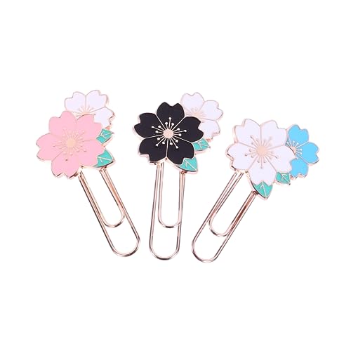 Tofficu 3 Stück Teiliges Kreative Metall lesezeichen Büroklammern mit Kirschblütenmotiv in Elegante Papierclips für Büro Schule Notizen und Dokumente Tofficu 3 Stück Teiliges Kreative Metall lesezeichen Büroklammern mit Kirschblütenmotiv in Elegante Papierclips für Büro Schule Notizen und Dokumente von Tofficu