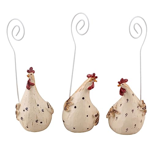 Tofficu 3 Stück Teiliges Kreative Tischkartenhalter aus Resin Vielseitige Memo und Notizclips in Hühner Design Dekorative Schreibtisch Deko für Hochzeit Party und Büro Tofficu 3 Stück Teiliges Kreative Tischkartenhalter aus Resin Vielseitige Memo und Notizclips in Hühner Design Dekorative Schreibtisch Deko für Hochzeit Party und Büro von Tofficu