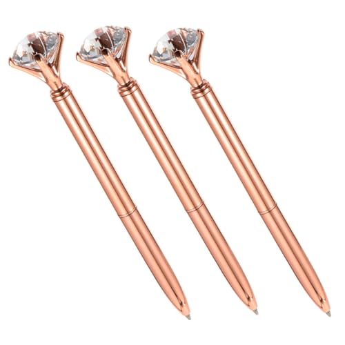 Tofficu 3 Stück Teiliges Kugelschreiber Metallkugelschreiber mit Kreativem Diamant Design Multifunktional für Büro Haushalt und Schule Ergonomisch für Komfortables Schreiben Alltags und von Tofficu