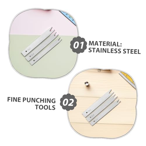 Tofficu 3 Stück Teiliges Lederwerkzeug Präzise Magnetverschluss Installation Minimaler Lederschaden Robustes Lochstanzen für DIY Geldbörsen Handtaschen Lederhandwerk von Tofficu