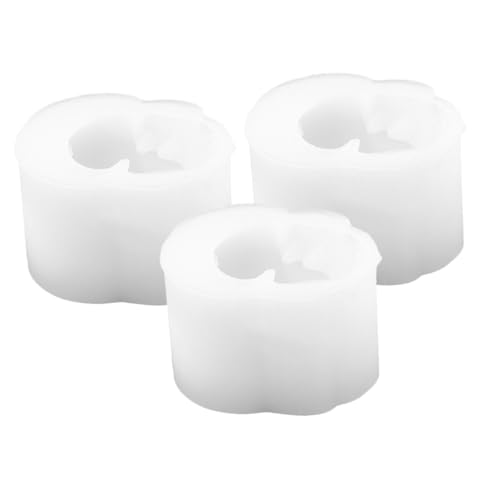 Tofficu 3 Stück Teiliges Silikon Schädel Gießform Flexible DIY Casting Form mit Glatter Oberfläche für Harz Epoxidharz Kunstharz Langlebig und Elastisch für Präzise Dekorationsgestaltung von Tofficu