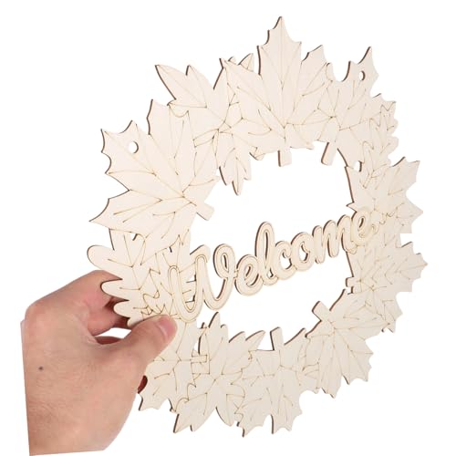 Tofficu 3 Stück Teiliges Unfertige Holz-christbaumdekoration Blanko Ahornblatt Holzkranz mit Seil DIY Weihnachtskranz Anhänger zum Bemalen Natürliches Holz für Weihnachtsdeko und Tofficu 3 Stück Teiliges Unfertige Holz-christbaumdekoration Blanko Ahornblatt Holzkranz mit Seil DIY Weihnachtskranz Anhänger zum Bemalen Natürliches Holz für Weihnachtsdeko und von Tofficu