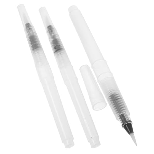 Tofficu 3 Stück nachfüllbare Aquarellstifte nachfüllbarer Zeichenpinsel Aquarellstift zum Malen aquarellfarben stifte wassermalstifte Gouache zum Zeichnen Aquarell-Zeichenpinsel pp Weiß von Tofficu