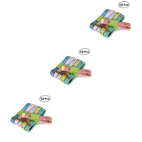 Tofficu 30 Stck Weiches Maßband Dualseitig mit Metallenden Flexibles Schneidermaßband für Nähen Schneidern Handwerk Farben Zufällig Zufällige Farbe Zufällige Farbe von Tofficu