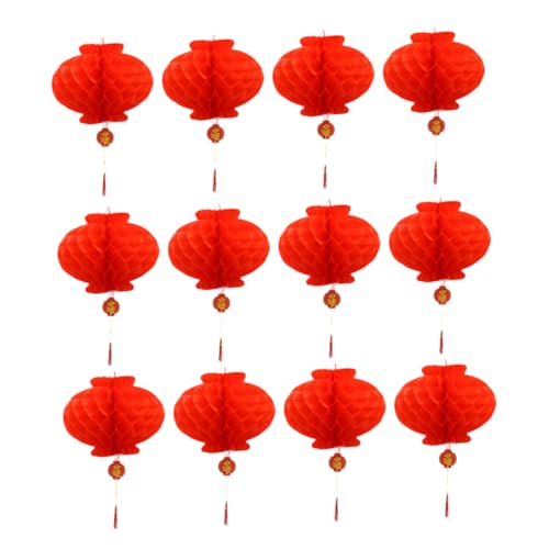 Tofficu 30 Stück Chinesische Papierlaternen Hängende Laternen für Festtagsdekoration Durchmesser für Frühlingsfest Hochzeiten und Partys Warmes Schaffen von Tofficu