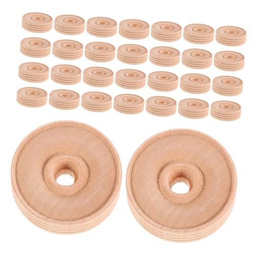 Tofficu 30 Stück DIY Holzräder mit Löchern Unbeschichtet und Blank für Modellautos und Bastelprojekte für Hobbyisten Tofficu 30 Stück DIY Holzräder mit Löchern Unbeschichtet und Blank für Modellautos und Bastelprojekte für Hobbyisten von Tofficu