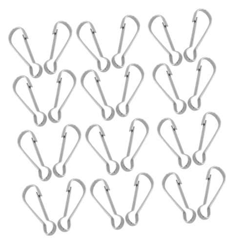 Tofficu 30 Stück Edelstahlschwein Gallenblase Federhaken Aus Metall Spring Snap Hook Heavy Duty Schnapphänge -clip -haken Kettenhaken -id -name Hooks -karten -tag Silber Rostfreier Stahl von Tofficu