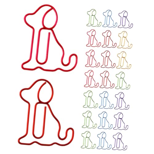 Tofficu 30 Stück Hunde-Büroklammer geformt Kleine Papierklammern Clips Klammer süß tierische Büroklammern für gesteckt unterlagen Buchklammern süße Büroklammern Mini-Büroklammern Metall von Tofficu