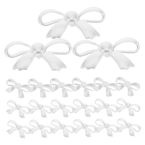 Tofficu 30 Stück Perlenschleifen Kleine Schleifen Süße Schleifen Charms Schleifenknoten Charm Transparente Schleifenperlen Mini Bastelschleifen Nagel Charms Schleife Mini von Tofficu