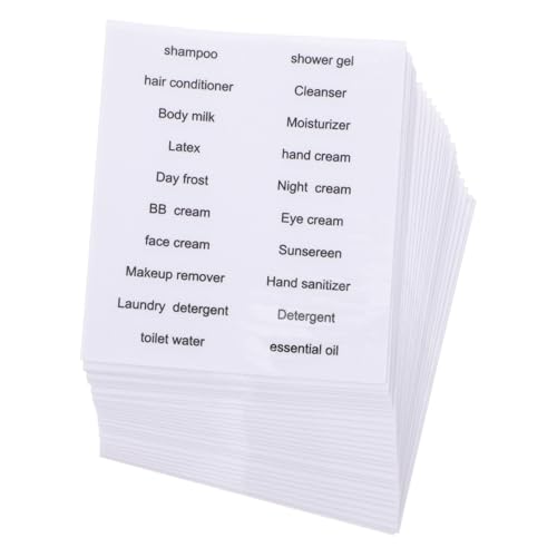 Tofficu 30 Stück Reiseflasche Aufkleber Wasserdichte Etiketten für Organisation von Badezimmerbehältern für Shampoo Lotion und Reisebedarf Tofficu 30 Stück Reiseflasche Aufkleber Wasserdichte Etiketten für Organisation von Badezimmerbehältern für Shampoo Lotion und Reisebedarf von Tofficu