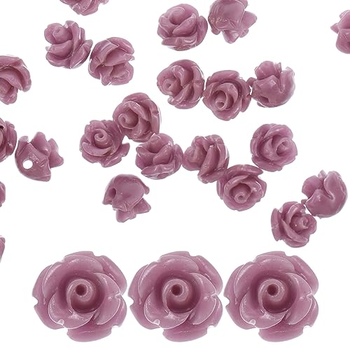 Tofficu 30 Stück Resin Blumen Spacer Perlen für DIY Schmuckherstellung Lila Blütenperlen für Armbänder und Bastelprojekte Tofficu 30 Stück Resin Blumen Spacer Perlen für DIY Schmuckherstellung Lila Blütenperlen für Armbänder und Bastelprojekte von Tofficu