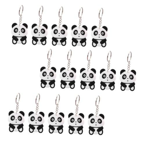 Tofficu 30 Stück Teiliges Cartoon Panda Schlüsselanhänger Dekorativer Panda Anhänger Langlebige Kleine Taschenanhänger Glatte Oberfläche Geeignet als Geschenk und Souvenir von Tofficu