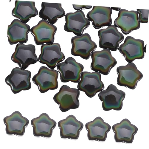 Tofficu 30 Stück Teiliges Fünf-punkte-glasperlen mit Großem Loch Temperaturfühlende Farbwechsel-sternperlen als Spacer für Armbänder Halsketten und DIY Schmuckherstellung von Tofficu