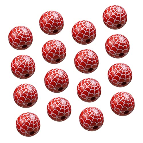 Tofficu 30 Stück Teiliges Halloween Holzperlen mit Spinnennetz Spacer Beads für DIY Schmuck Armbänder und Girlanden für Bastelprojekte und Partydekoration Tofficu 30 Stück Teiliges Halloween Holzperlen mit Spinnennetz Spacer Beads für DIY Schmuck Armbänder und Girlanden für Bastelprojekte und Partydekoration von Tofficu