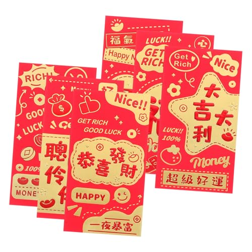 Tofficu 30 Stück Teiliges Rote Geldumschläge aus Papier Chinesisches Neujahr Hochzeit Geburtstag Langlebig Elegantes Design Traditionelle Hongbao Umschläge für Besondere Anlässe von Tofficu