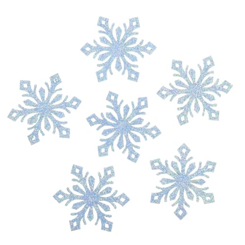 Tofficu 30 Stück Teiliges Set Schneeflocken Haarnadel DIY Patches Zubehör für Kreative Kleidung und Haarclips Glänzende Applikationen zum Basteln und Reparieren Blau von Tofficu