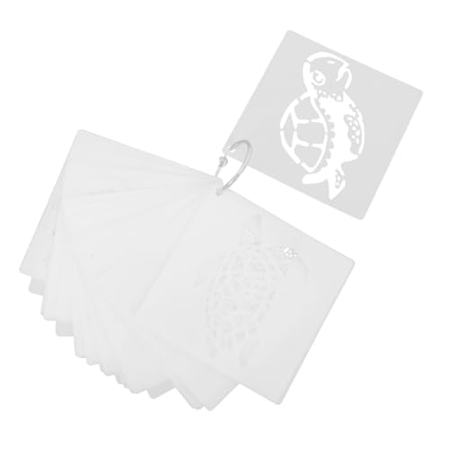 Tofficu 30 Stück Turtle Hohlschablone Stoff Vorlage Wandvorlage Handwerksvorlage Vorlage Für Meerestiere Sammelalbumschablonen Tierische Vorlage Tafelvorlage Rock-vorlage Das Haustier Weiß von Tofficu