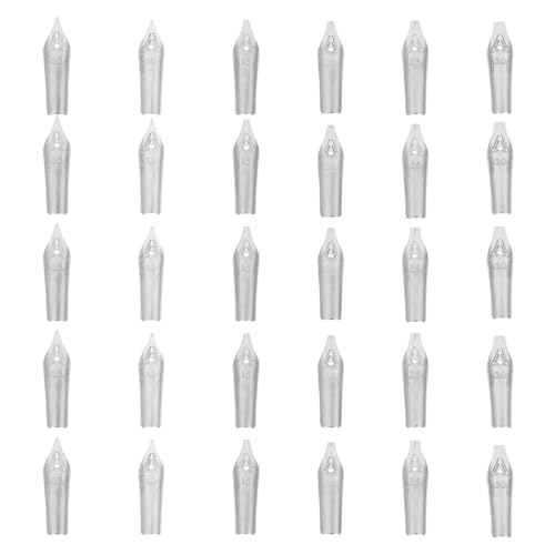 Tofficu 30 Stück Ersatzfeder Set Für Füllfederhalter, Kalligraphie Stiftspitzen, Edelstahl, Ideal Für Kalligraphie übung, Künstler, Studenten, Anfänger, Silber von Tofficu