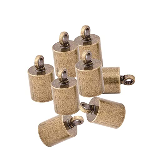 Tofficu 300Stücke Messing Cord End Caps für Schmuckherstellung Handgefertigte Leder und Satinschnur Zubehör für Armbänder und Quasten Kompatibel mit Verschiedenen von Tofficu