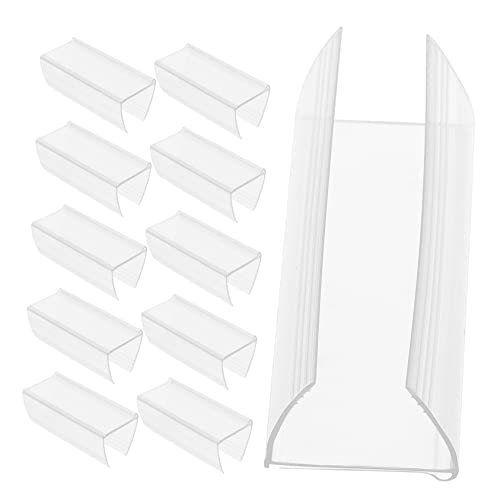 Tofficu 30Stücke Etikettenhalter für Preisanzeigen Robuste Kunststoffbeschriftungsclips für Regale und Bücherregale Abgerundete Kanten für Supermärkte und Organisation von Tofficu