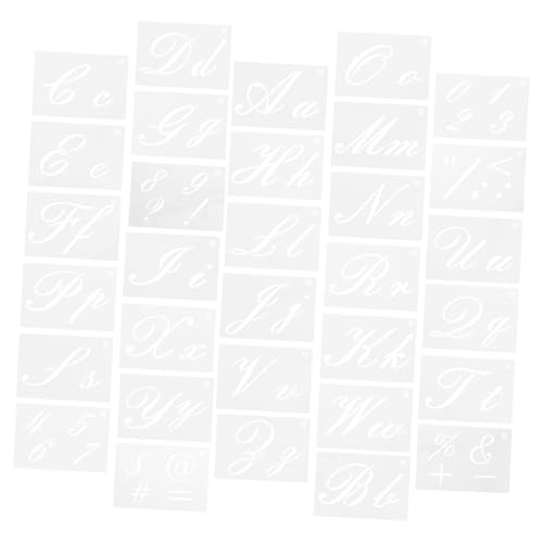 Tofficu 32 Blatt Teiliges Wiederverwendbares DIY Zeichenschablonen mit Englischen Buchstaben Zahlen und Symbolen Vielseitige Malvorlagen für Wandgestaltung Scrapbooking und Papierkunst Tofficu 32 Blatt Teiliges Wiederverwendbares DIY Zeichenschablonen mit Englischen Buchstaben Zahlen und Symbolen Vielseitige Malvorlagen für Wandgestaltung Scrapbooking und Papierkunst von Tofficu
