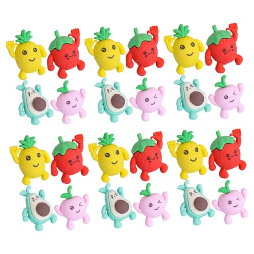 Tofficu 36 Stück Früchte Radiergummi Mini-radierer Für Das Klassenzimmer Radiergummis Aus Früchten Radiergummis Für Bulk Cartoon-mini-radiergummis Mini-cartoon-radierer von Tofficu