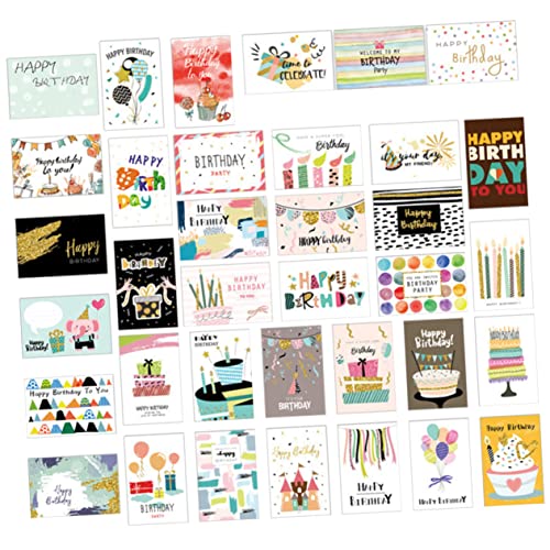 Tofficu 36 Stück Geschenkversorgung famlyguy dankeskarten klappkarten dankbarkeits karten geburtskarte birthday cards geburstagskarte faltkarten nachricht urlaub geschenkkarte Karte von Tofficu