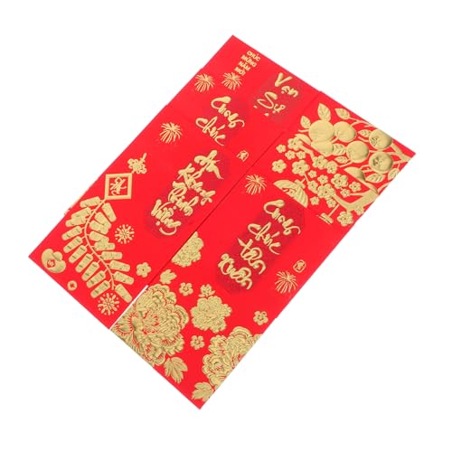 Tofficu 36 Stück Teiliges Vietnamesische Tet frühlingsrote Umschläge mit Goldfolien prägung Langlebiges Design Traditionelle Neujahrs lucky money hüllen Dekorative Geldgeschenk verpackung von Tofficu