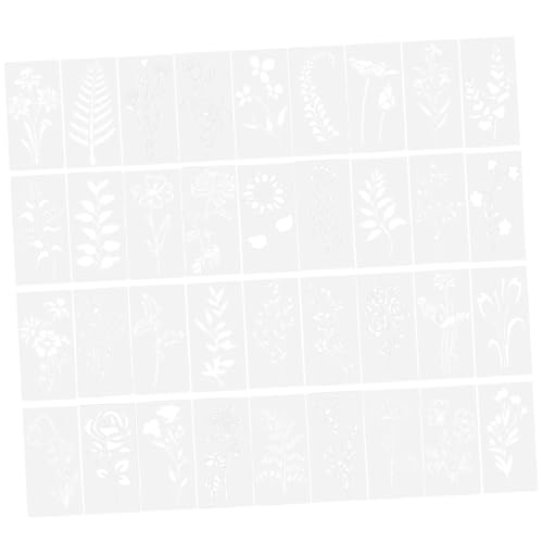 Tofficu 36 Stück Tierzeichnungsvorlage sprühschablonen wandverkleidung stencil Dekoration mit Schablonen buntglas kleine Pflanzenvorlagen Schablonen zum Malen auf Holz das Haustier von Tofficu
