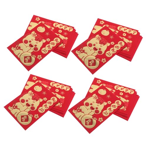 Tofficu 360 Stück Jahr des Pferdroten Pakets süße rote Tasche roter umschlag chinesisch Mondroter Umschlag Chinesische Umschläge für Bargeld Vietnamesische Hong Bao rote Pakete Papier von Tofficu