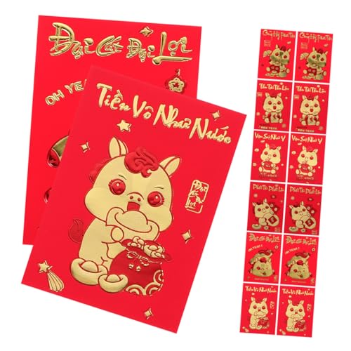 Tofficu 360 Stück Rote Umschläge Jahr Des Pferdes Kreative Vietnamese Packet für Lunar Year Frühlingsfest Feierlichkeiten Geldgeschenk Umschläge von Tofficu