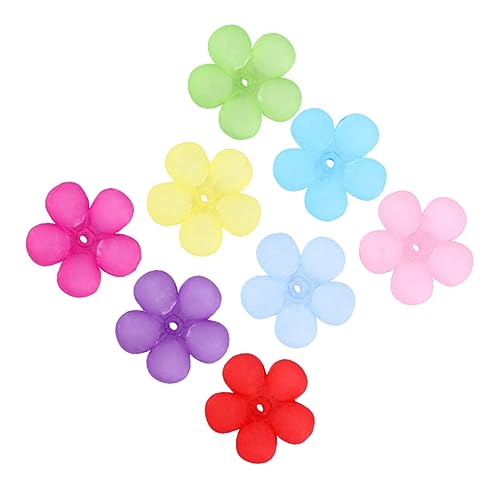 Tofficu 380Stücke Acryl Blumenperlen DIY Schmuckzubehör für Halsketten Armbänder und Ohrringe Zufällige Farben Hochwertiges Bastelmaterial für Projekte von Tofficu