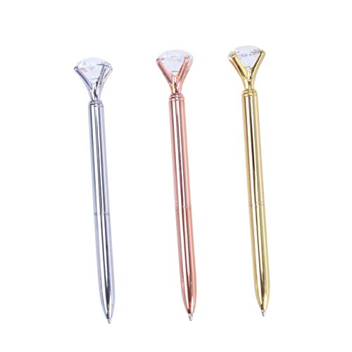 Tofficu 3Stücke Teiliges Roségold Kugelschreiber mit Großem Diamant für Büro und Schule Eleganter Schreibkomfort Nachfüllbar und Langlebig für Damen Tofficu 3Stücke Teiliges Roségold Kugelschreiber mit Großem Diamant für Büro und Schule Eleganter Schreibkomfort Nachfüllbar und Langlebig für Damen von Tofficu