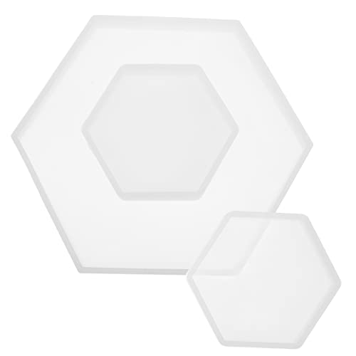 Tofficu 3Stücke Teiliges Silikon Sechskant Gießform für DIY Schmuckherstellung Transparente Langlebige Silikonformen Großes Kleine Hexagon für Bastelprojekte Tofficu 3Stücke Teiliges Silikon Sechskant Gießform für DIY Schmuckherstellung Transparente Langlebige Silikonformen Großes Kleine Hexagon für Bastelprojekte von Tofficu