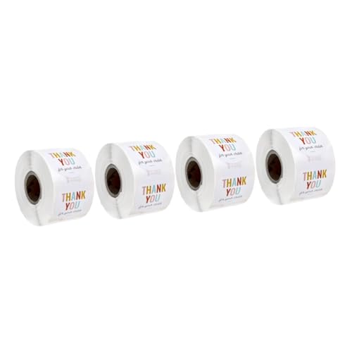 Tofficu 4 Rollen Aufkleber für Verpackungen Runde Selbstklebende Bunten für Tütenversiegelung und Dekorative Zwecke für Kleine Unternehmen Tofficu 4 Rollen Aufkleber für Verpackungen Runde Selbstklebende Bunten für Tütenversiegelung und Dekorative Zwecke für Kleine Unternehmen von Tofficu