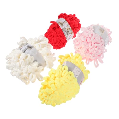 Tofficu 4 Rollen Diy Polyester Garn Milchweiß Prinzessinnenpink und Vielseitige Strickgarne für Decken Schals und Handarbeiten Hochwertiges Flexibles Handarbeitsgarn Tofficu 4 Rollen Diy Polyester Garn Milchweiß Prinzessinnenpink und Vielseitige Strickgarne für Decken Schals und Handarbeiten Hochwertiges Flexibles Handarbeitsgarn von Tofficu
