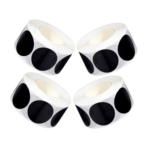Tofficu 4 Rollen Schwarze Runde Selbstklebende Aufkleber Wasserdichtes Etikettenpapier Für Büro Schule Lager Beschreibbare Markierungspunkte Permanent Klebend Tofficu 4 Rollen Schwarze Runde Selbstklebende Aufkleber Wasserdichtes Etikettenpapier Für Büro Schule Lager Beschreibbare Markierungspunkte Permanent Klebend von Tofficu