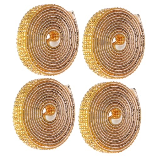 Tofficu 4 Rollen Selbstklebendes Strassband Breit Glitzer-dekoband für Geschenkverpackung Kleidung Basteln und Schmuckherstellung mit Langlebigem Farbglanz Tofficu 4 Rollen Selbstklebendes Strassband Breit Glitzer-dekoband für Geschenkverpackung Kleidung Basteln und Schmuckherstellung mit Langlebigem Farbglanz von Tofficu