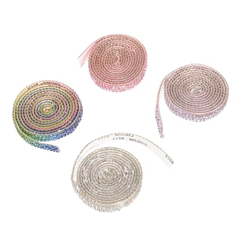 Tofficu 4 Rollen Selbstklebendes Strassband Funkelndes Strassstein Band mit Doppelter Klebefläche für Diy Dekorationen Glitzerndes Strassband für Kleidung Schuhe Accessoires und Tofficu 4 Rollen Selbstklebendes Strassband Funkelndes Strassstein Band mit Doppelter Klebefläche für Diy Dekorationen Glitzerndes Strassband für Kleidung Schuhe Accessoires und von Tofficu
