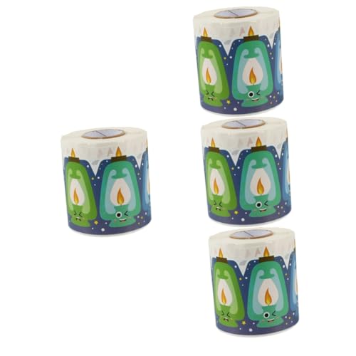 Tofficu 4 Rollen Wasserdichtes Kleberaufkleber Dekoration trimmen Grenzen-Klassenzimmer-Bulletin Kindertisch buntes Randpapier Tafelrandaufkleber PVC selbstklebend Colorful von Tofficu