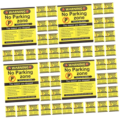 Tofficu 4 Sätze Aufkleber Für Parkverstöße Nein Stichworte Warnungen Straße Hausfriedensbruch Schild Mit Parkplatznummer Tun Wille Keine Parkplaketten Groß Vorsicht Yellow 200 Blätter * 4 von Tofficu