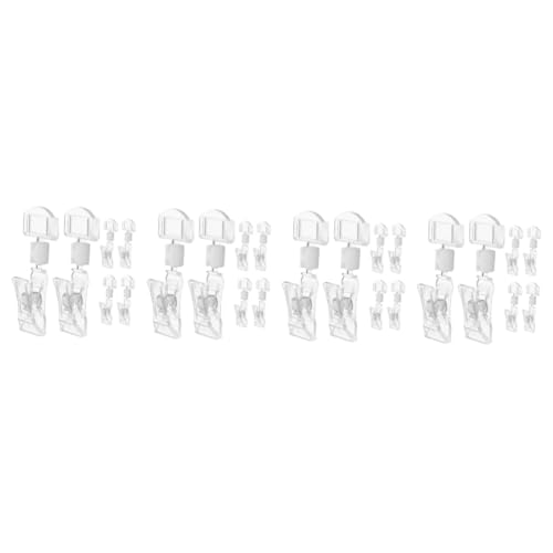 Tofficu 4 Sätze Drehbare Preisschildhalter Clips Transparente Schildaufsteller Für Supermärkte Etikettenhalter Für Werbung Menüs Preise Einfach Zu Verwenden 6 Stück * 4 von Tofficu