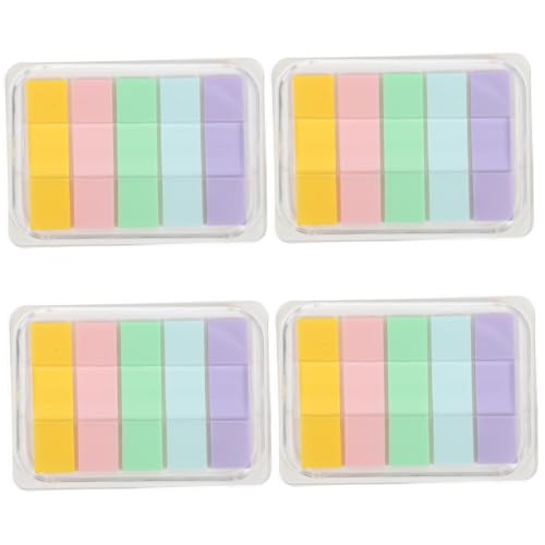 Tofficu 4 Sätze Haftmarker Selbstklebende Lesezeichen Index Tabs für Praktische Seitenmarker für Büro Schule und Zuhause für Notizen und Organisation von Tofficu