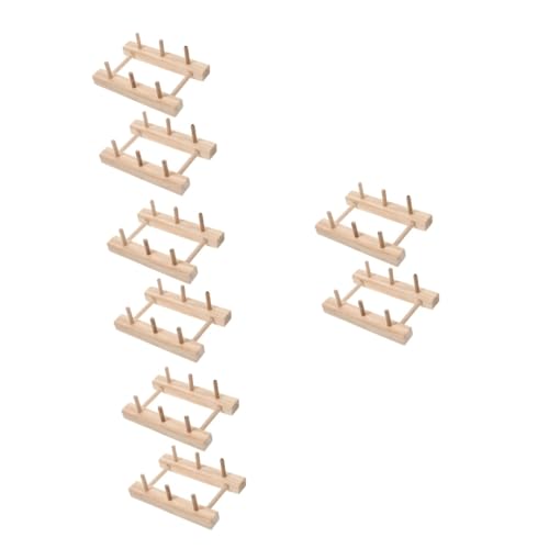Tofficu 4 Sätze Holz Spulenhalter Garnrollen Aufbewahrungsregal Stabiles Nadel Faden Organizer Einfach Montierbar Langlebiger Holzständer Für Näh Stick Und Quiltgarn 2 Stück * 4 von Tofficu