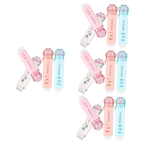 Tofficu 4 Sätze Radiergummi Für Katzen Pfoten Radiergummi Erasers for Cautsch Matschig Hallo Niedliche Radiergummis in Katzenpfotenform Einziehbare Radiergummis Süß 4 Stück * 4 von Tofficu
