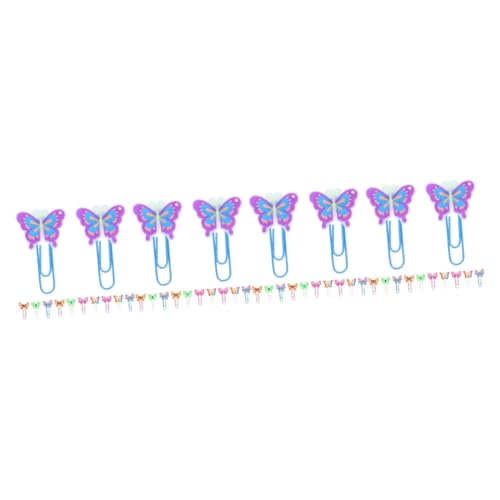 Tofficu 4 Sätze Schmetterling Lesezeichen Büroklammern Süß Einzigartig Geformte Büroklammern Büromaterial Papierklammer Kleine Dokumentenklammern Büroklammern Dokumentieren 12 Stück * 4 von Tofficu