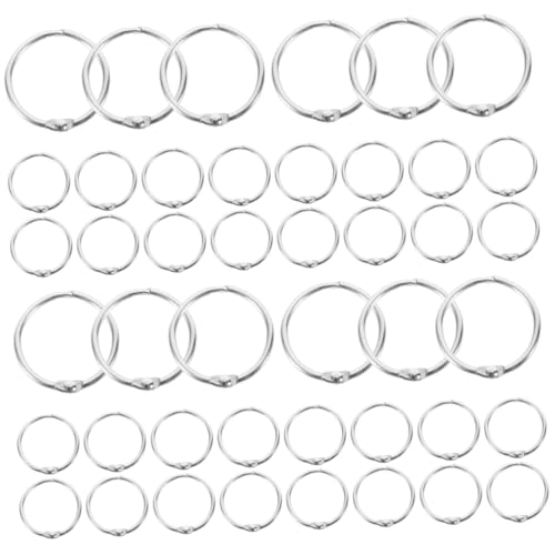 Tofficu 4 Sätze Schnappring Für Schreibwaren Schnappring Offener Ring Fotoalbum Buchkreis Lose – 20 Stück/Packung Karteikarten Karteikartenringe Fotoalbum Ring 20 Stück * 4 von Tofficu