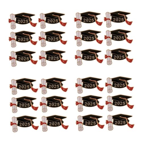 Tofficu 4 Sätze Teiliges Abschlusskappen Broschen Anstecknadeln Metall Emaille Abzeichen Für Graduierung Doktorkappen Schmuck Für Absolventen Der 6 Stück * 4 von Tofficu